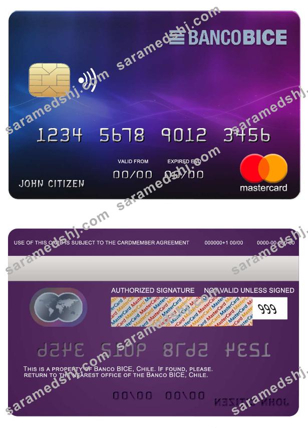 Chile  BICE  bank mastercard
